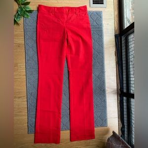Express Red Straight Leg Pants